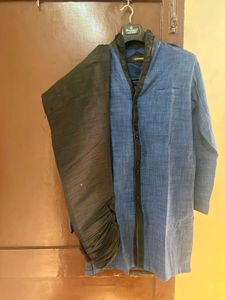 Blue Kurta with churidar pajama set