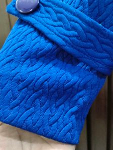 Blue Textured Jacket