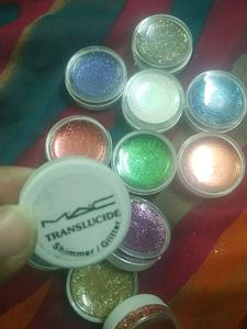 Combo Of MAC Shimmer Glitter 12 Shades.