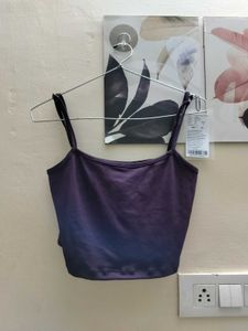 Violet Crop Fitted Top