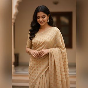 Elegant Beige Saree
