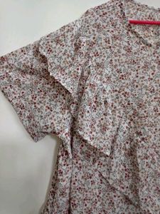 Floral Ruffle Top