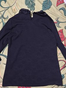 Lace Collar Long Sleeve Top