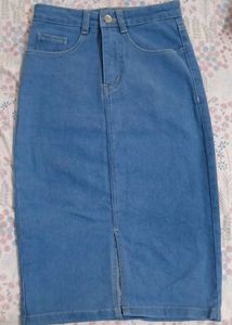 Denim Midi Skirt