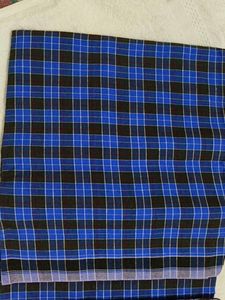Blue Checked Cotton Dhotis &amp; Pyjamas