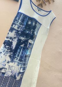 White &amp; Blue Weatern Dress