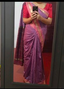 Beutiful Vintage Model Lavender Saree