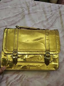Gold mini laptop Bag