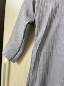 Blue Textured Pop up Dress