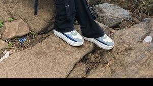 Platform Sneakers - Blue/White