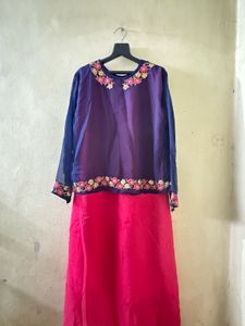 Blue pink Kurta