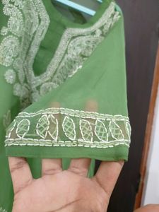 Chikankari Kurta With Lining
