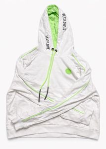 Stylish White & Green Hoodie