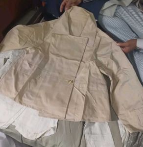 Beige Button-Down Top