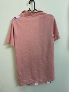 Striped Peach Polo T-Shirt