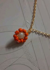 COMBO OF FLOWER LOCKET AND EARRING🧡🧡❤️❤️