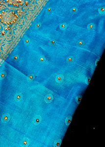 Blue Embellished Saree