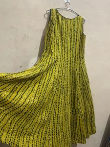 Cotton Sleeveless Anarkali Kurta