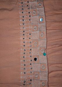 Peach Embroidered Kurta Smark Set For Girls