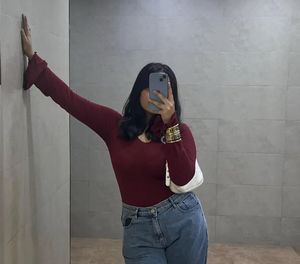 Maroon Long Sleeve Top
