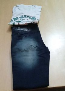 Graphic Tee &amp; Jeans Set