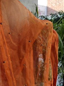 Bollywood Style Rust Orange Dupatta 🧡