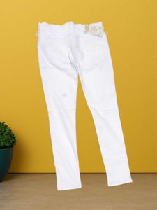 M@98 Size-32 White Skinny Jeans