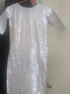 Sequins Straight Kurti For Small Size.