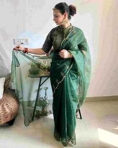 Elegant Green Saree