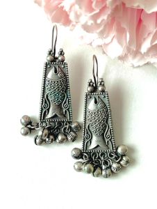 Silver Replica Fish Earring