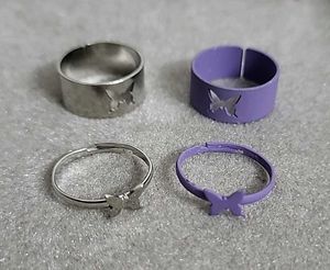 Butterfly Rings (Set of 2)