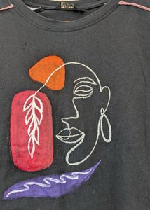 Abstract Face Graphic Tee