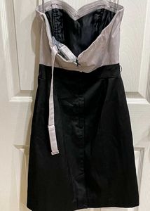 Chic Two-Tone Mini Dress