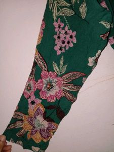 Floral Green Kurti