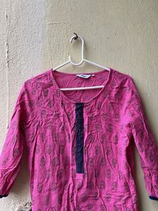 Beautiful 😻 Pink Printed Kurta💗
