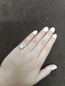 92.5 Pure Silver Pearl Ring
