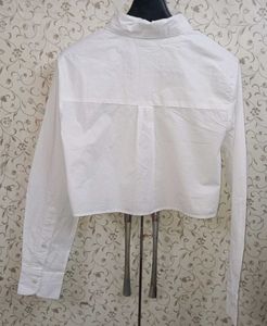 White Crop Shirt