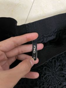 ONLY crochet black shorts for women