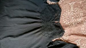 Black Lace Detail Off Shoulder Top
