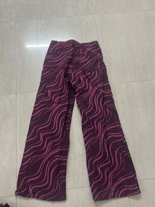 Patterned Wide Leg Pants