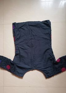 Black Embroidery Net Top