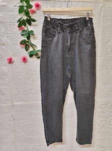 Zudio Gray High-Waisted Jeans
