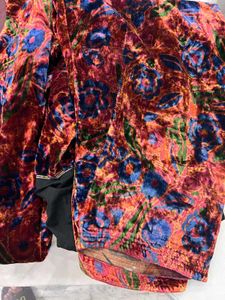 Floral Afgan Velvet Suit