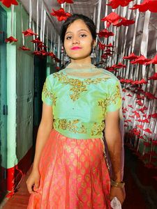 Langha With Crop Top And Dupatta