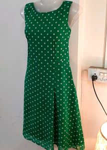 Green Anne Klein Polka Dot Midi