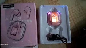 Pink Wireless Earbuds Digital Display 3 Colours Av