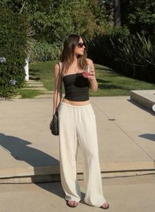 H&amp;M White Linen Pants
