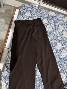 Elegant Brown Wide Leg Pants