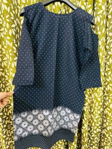 Navyblue Cold Shoulder kurti