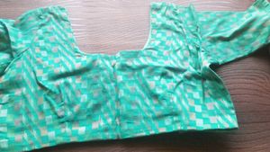 Green handloom Cotton Blouse